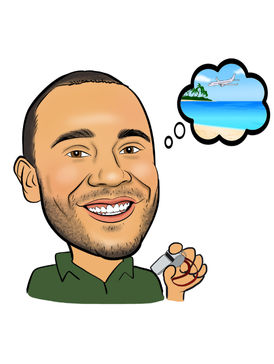 Devon Spelman-Glasford caricature