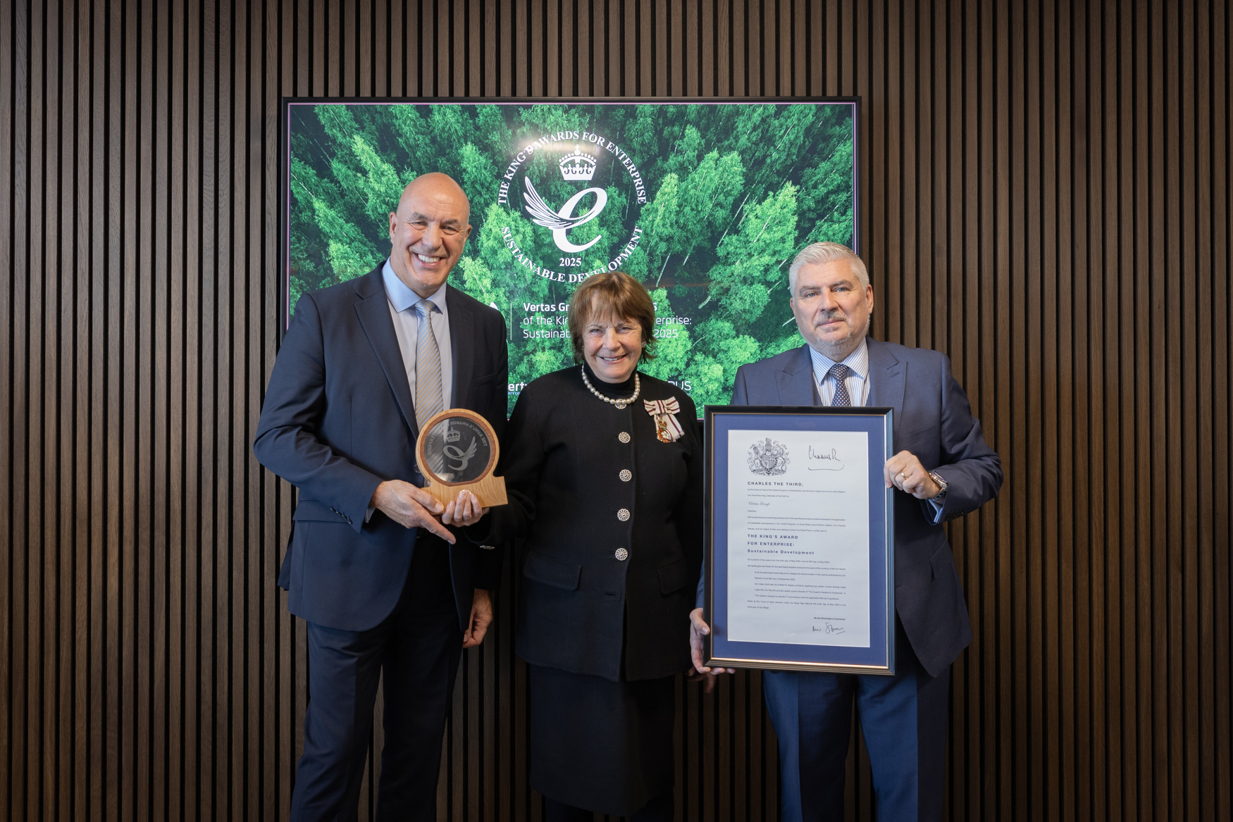 Vertas Group Takes Centre Stage with King’s Award for Enterprise in Sustainable Development