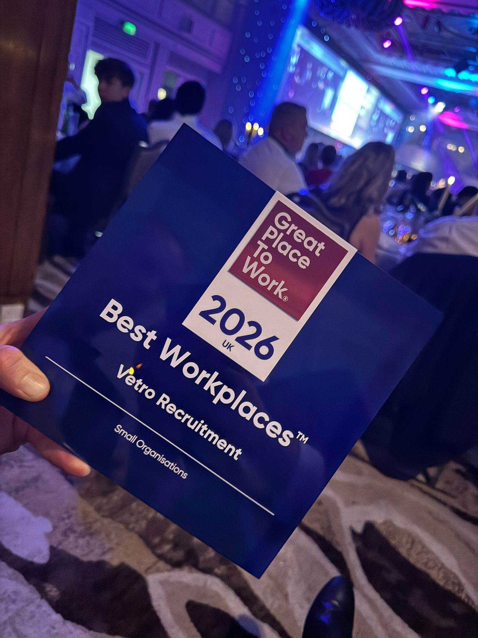 Vetro Recruitment's Great Place to Work Award 2026