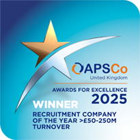 APSCo Awards for Excellence 2025 graphic showing winner for Recruitment Company of the Year.