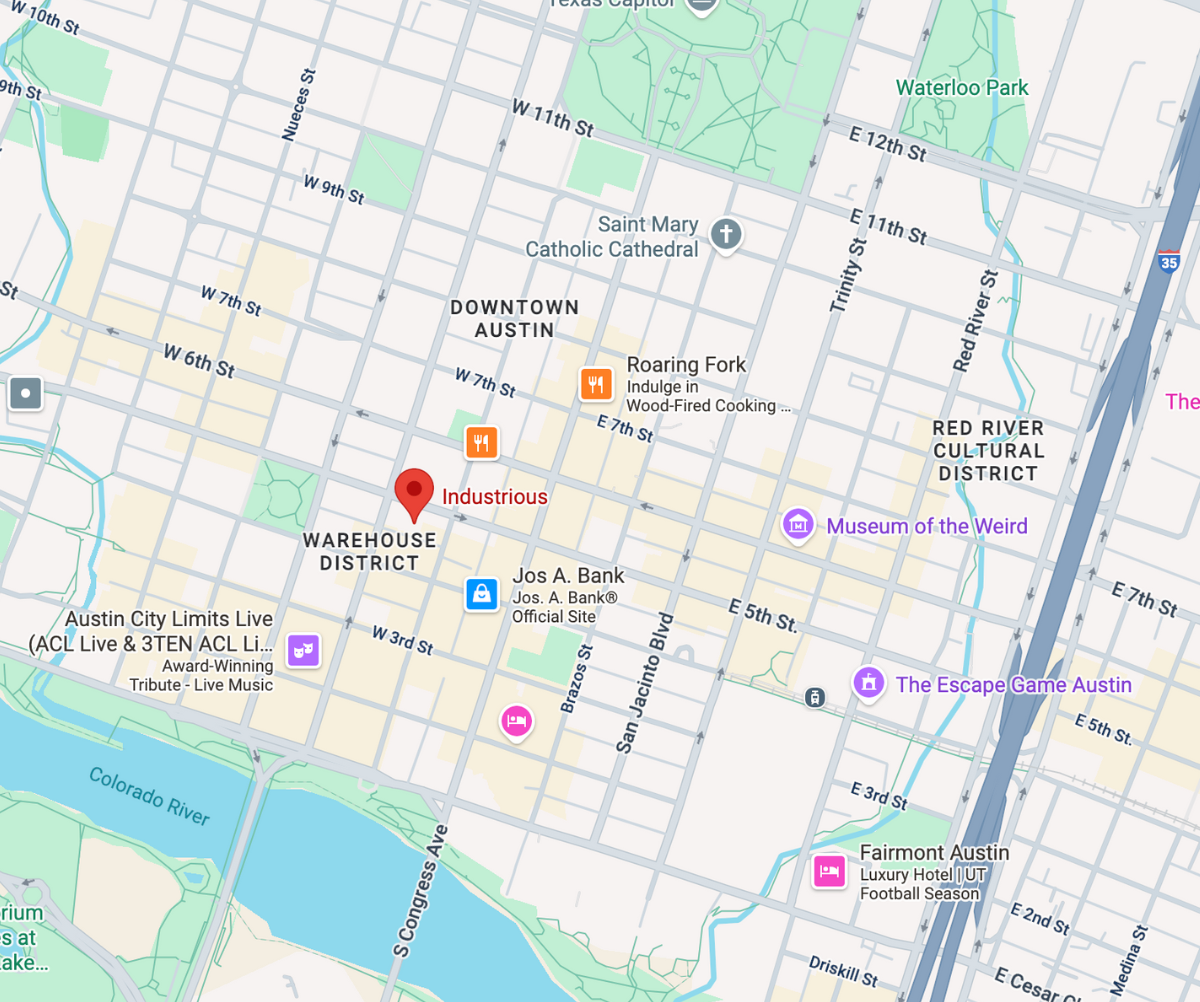 Industrious office in Austin, Texas on Google Maps