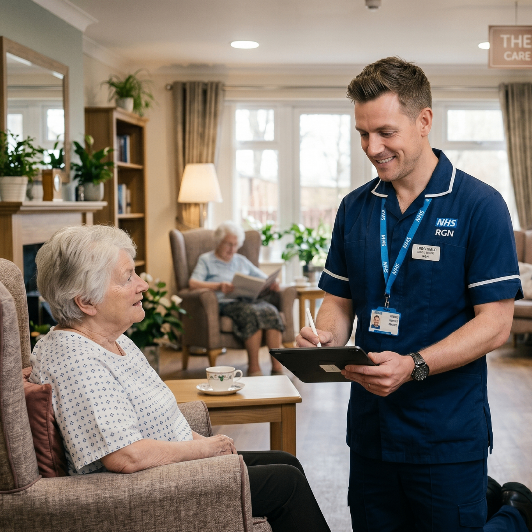 Support worker in a care home 