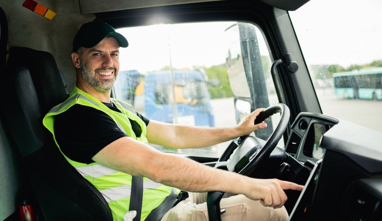 Happy smiling driver