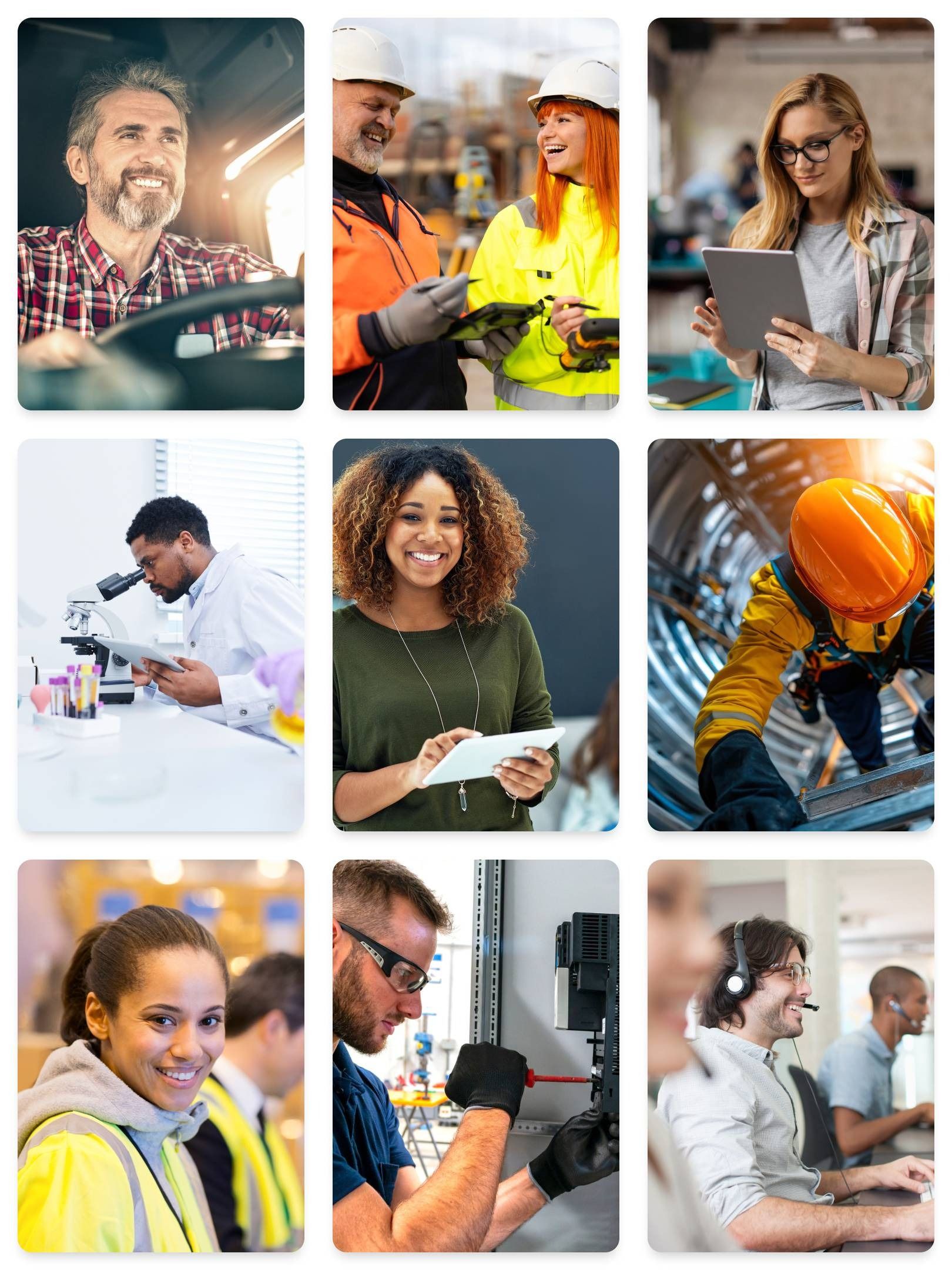 Variety of sector images
