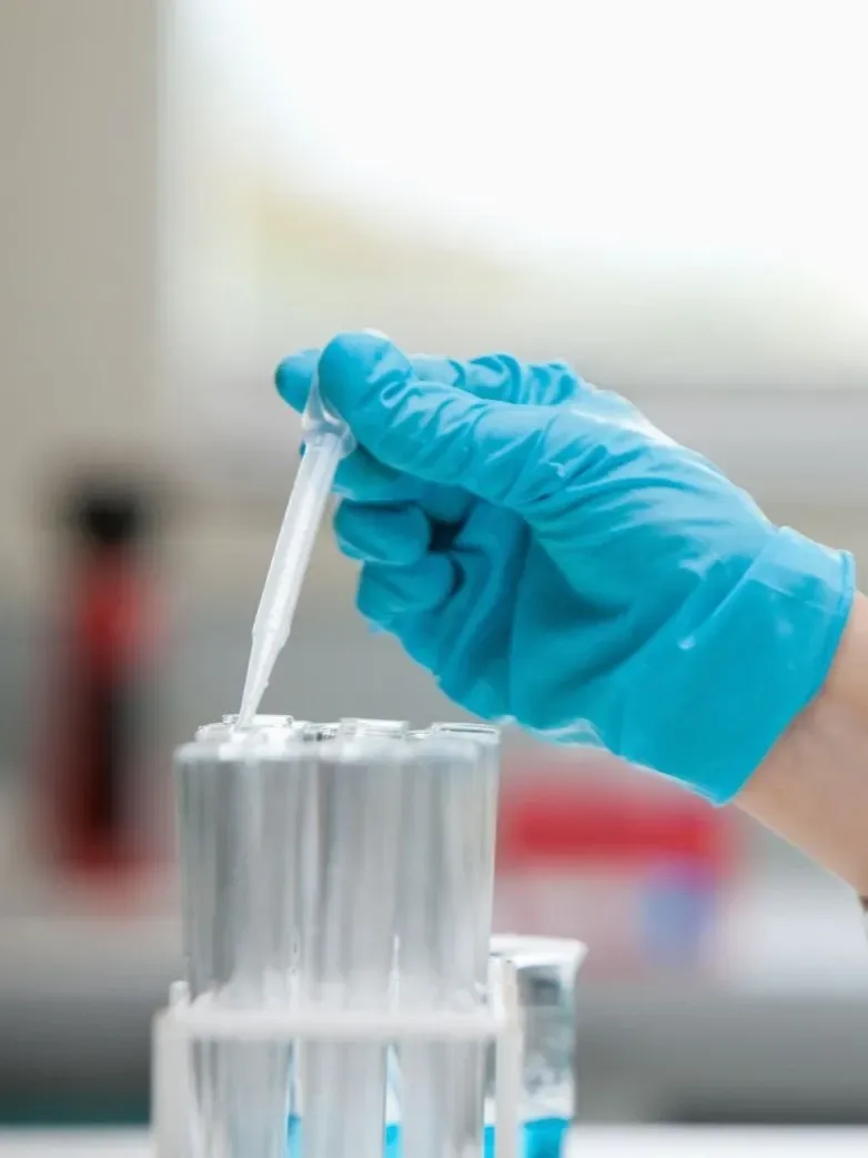 pipette in test tube