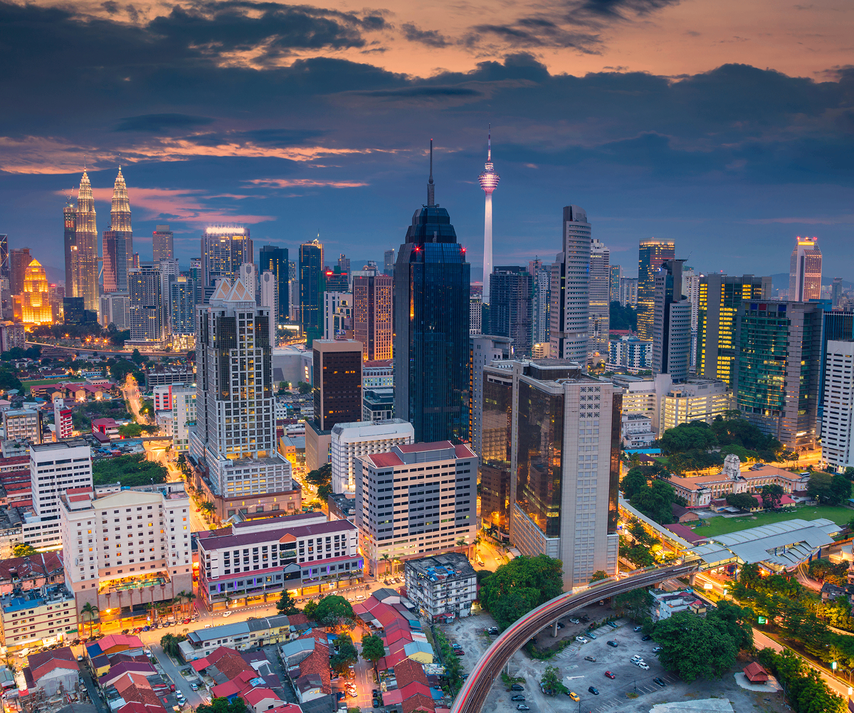 Kuala Lumpur city at night
