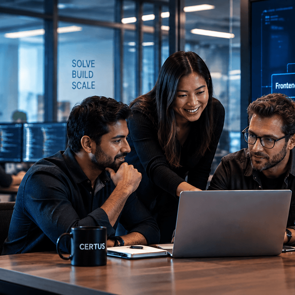 Technology professionals collaborating across software engineering, cloud, data, AI and infrastructure