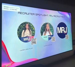 Lauren Stapleton and Lauren Le Boutillier being recognized in Awaze's recruiter spotlight