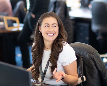 smiling female recruiter