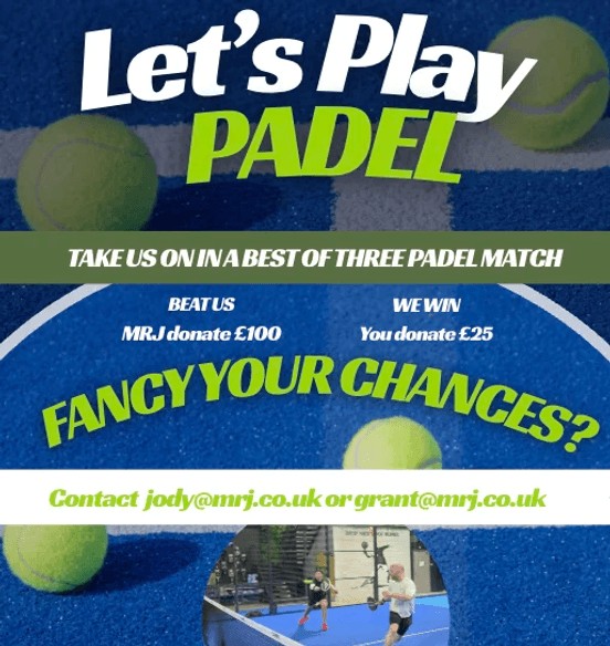 <b>The MRJ Charity 
Padel Challenge