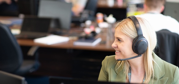 smiling female recruiter