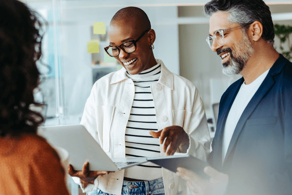 Digital marketing team looking at 2026 salary data