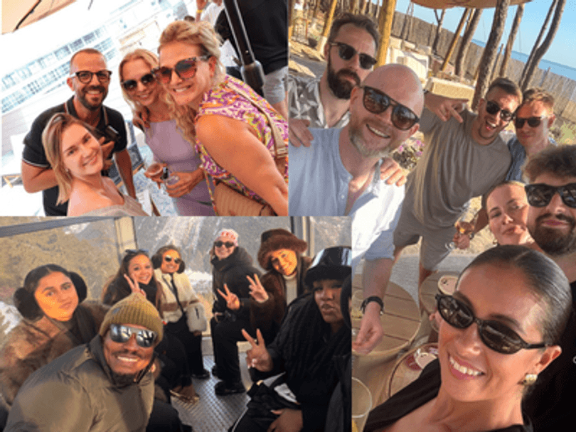 team at summer party 