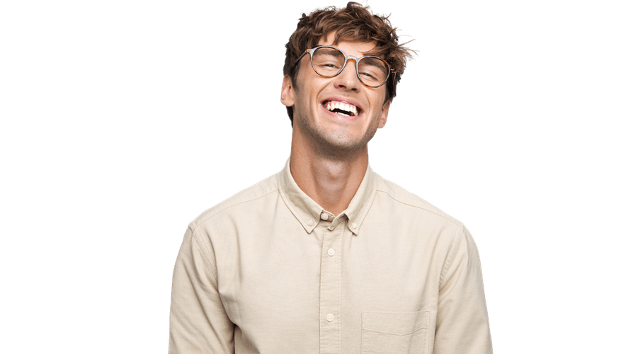 Smiling clinician in glasses, symbolising Medacs Healthcare’s trusted resources and support for global professionals.