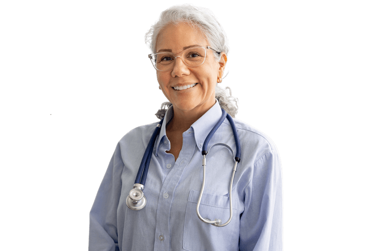 Smiling doctor with stethoscope, symbolising Medacs Healthcare’s professional care