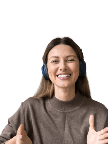 Person wearing headphones, representing Medacs Healthcare’s wellbeing support services for agency nurses, including mental health and professional guidance.