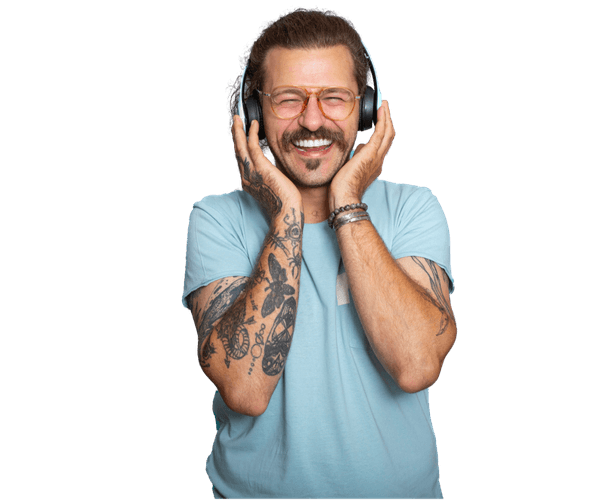 Allied Heal Professional enjoying a podcast