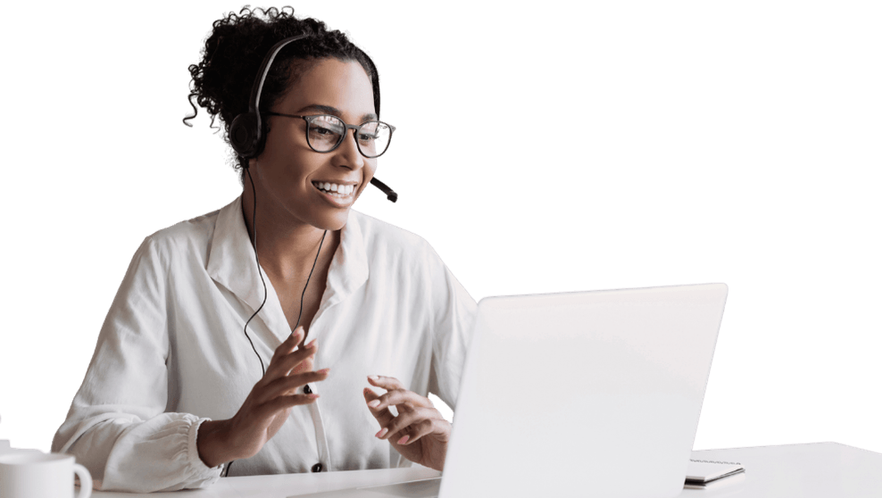 Happy PIP Functional Assessor working remotely from home