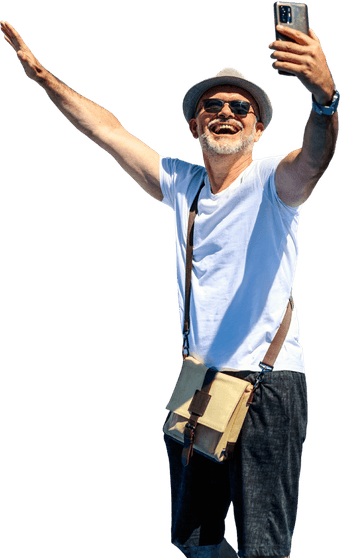 Smiling AHP taking a selfie, symbolising Medacs Healthcare’s empowering and lifestyle-friendly global careers.