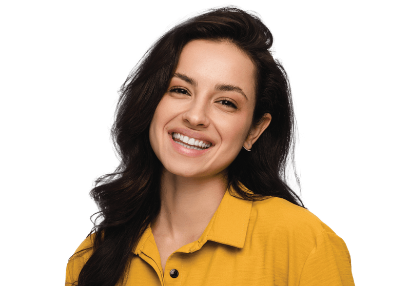 Person in a yellow shirt looking towards the camera