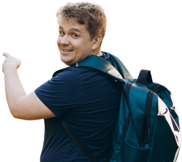 Smiling nurse pointing ahead, symbolising Medacs Healthcare’s guided support for careers in Australia.