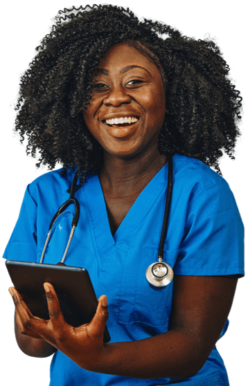 Smiling doctor with tablet, representing Medacs Healthcare’s commitment to clear, expert-led support.