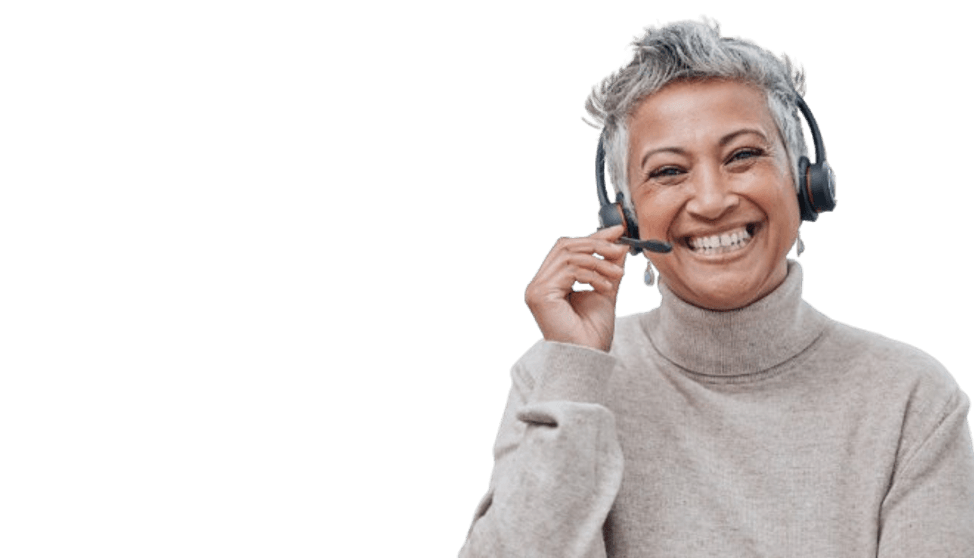 Smiling member of temporary staffing team