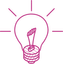 pink light bulb icon