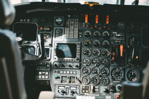 Inside of an Aircraft Cockpit