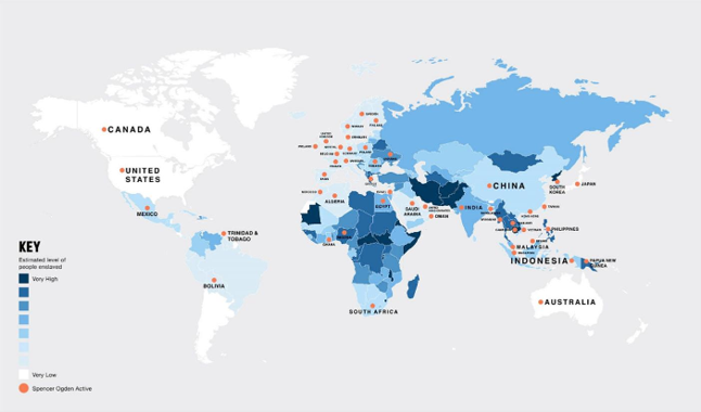 Location of Suppliers Map