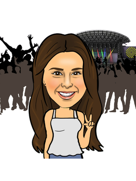 Amy Baxter caricature