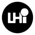 White LHi Group logo displayed on a black background. The stylised design features the letters "LHi" in lowercase, with the dot on the "i" enlarged and partially detached, creating a bold and modern visual identity.