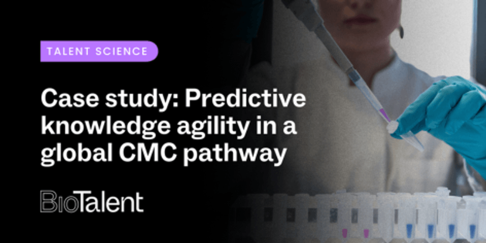Case study: Predictive knowledge agility in a global CMC pathway