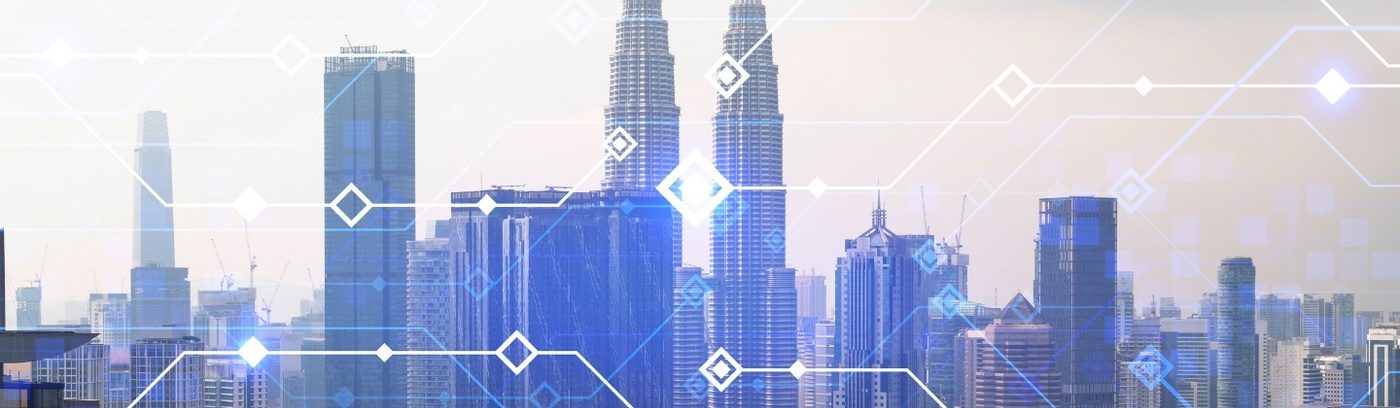 A vibrant cityscape featuring cutting-edge technology, representing the future of urban living and innovation.