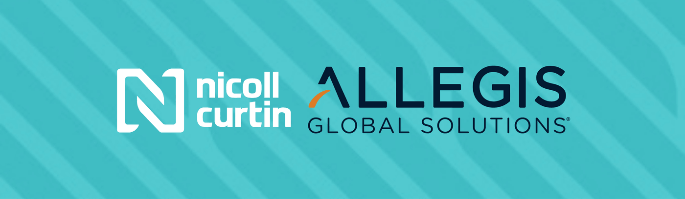 Logo of Nicoll Curtin and Allegis Global Solutions, representing collaboration in recruitment and global staffing services.