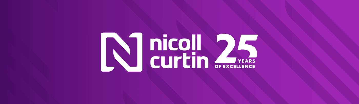 Commemorating 25 years of excellence at Nicoll Curtin, reflecting a strong reputation and industry leadership.