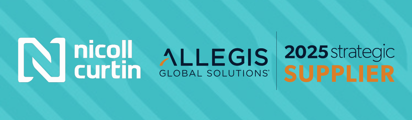 Allegis Strategic Supplier logo, with Nicoll Curtin logo that's highlighting the company as the strategic supplier for 2025.
