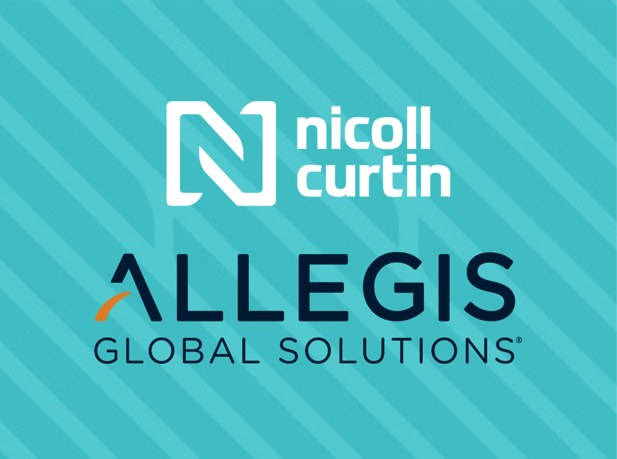 Logo of Nicoll Curtin and Allegis Global Solutions, representing collaboration in recruitment and global staffing services.