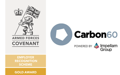 Carbon60 & Carbon60 Project Services once again receive Gold in the Defence Employer Recognition Scheme