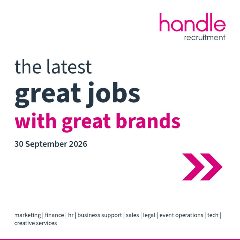 Great Jobs at Great Brands: our latest opportunities 30/09/26