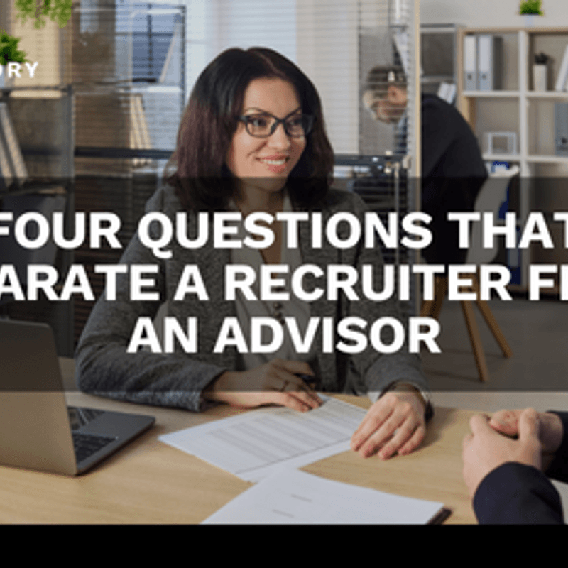 What actually separates a recruiter from an advisor?