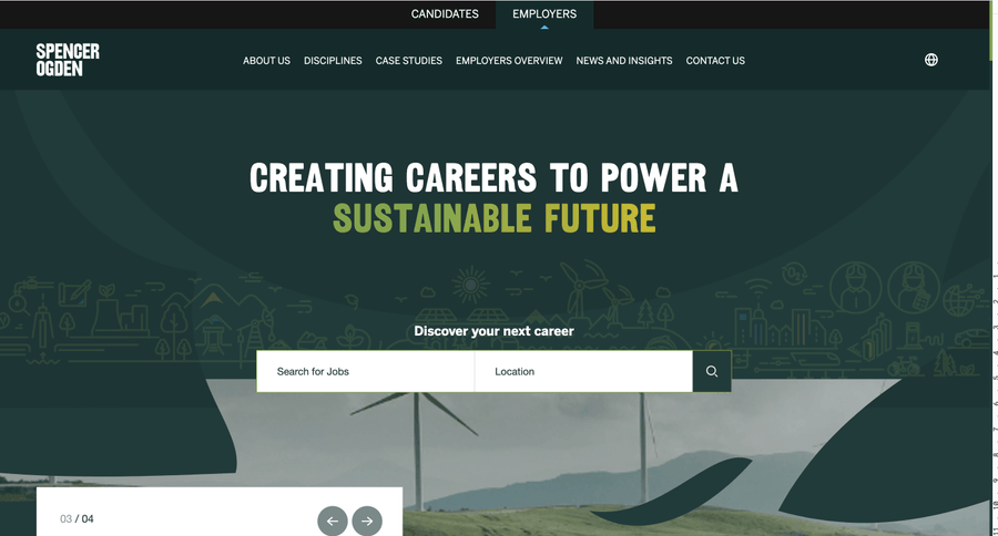 Spencer Ogden Recruitment Website Screenshot