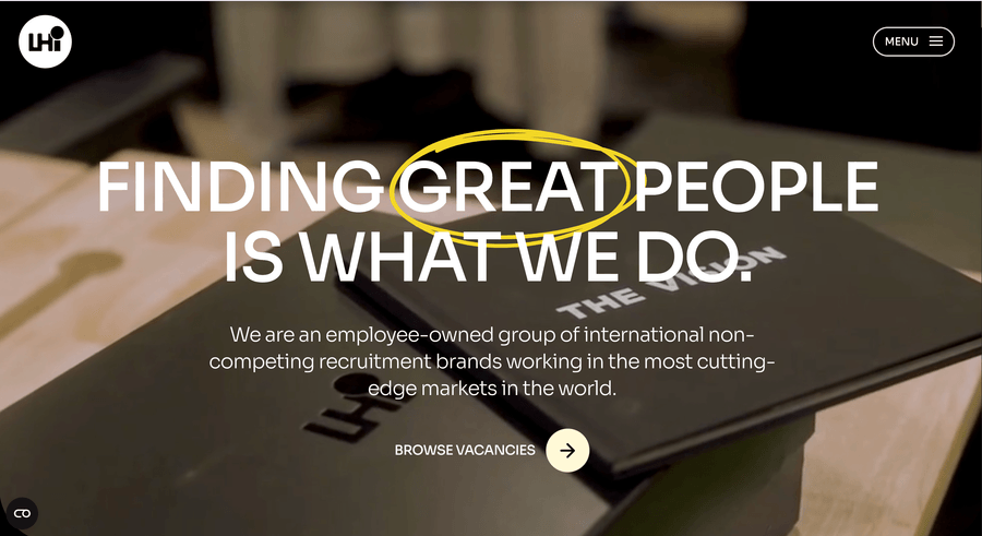 LHI Recruitment Website Screenshot