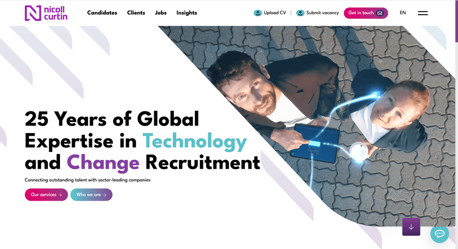 Nicoll Curtin Recruitment Website Screenshot