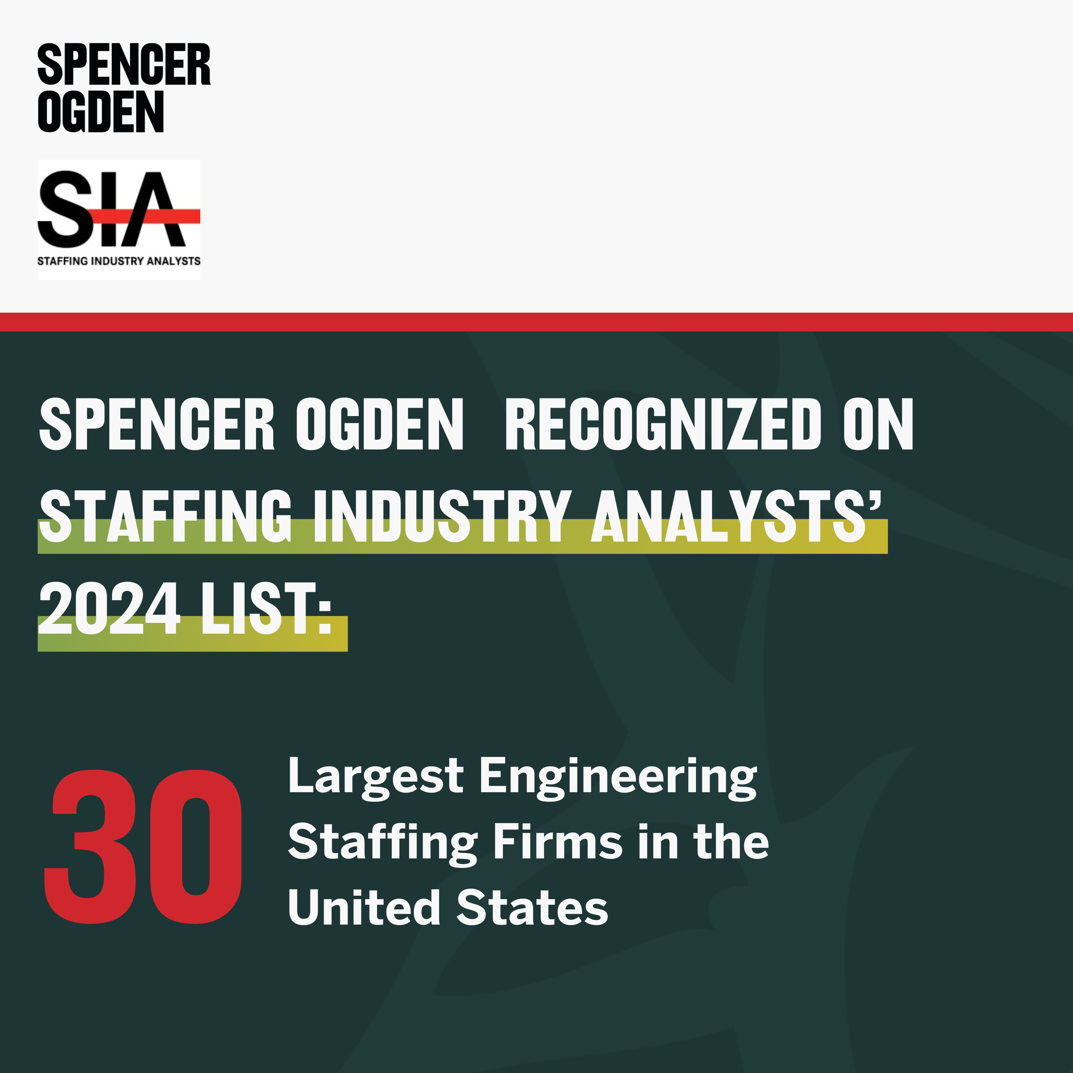 Spencer Ogden recognized on Staffing Industry Analysts' 2024 list ...