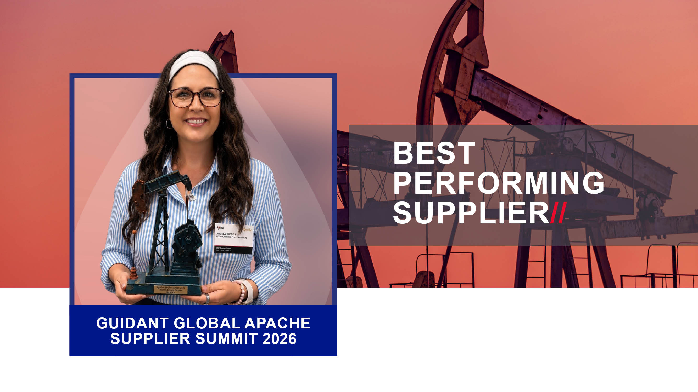 Bedrock Awarded Best Performing Supplier at the Guidant Global Apache Supplier Summit 2026 